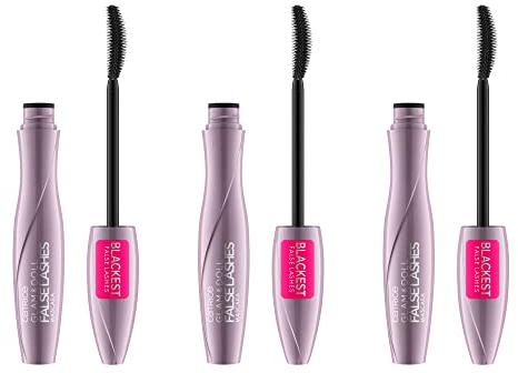 Catrice Glam&Doll False Lashes Mascara, Nr. 010, Schwarz, volumengebend, Falsche Wimpern-Effekt, definierend, matt, vegan, ohne Mikroplastikpartikel, Nanopartikel frei, ohne Parfüm, 3er Pack (3x9.5ml)