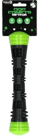 Dog Comets Meteor Wurfstock S - 23 cm - Wurfspielzeug Hund - Hundespielzeug - Hüpfend - Gummi - Grün/Schwarz