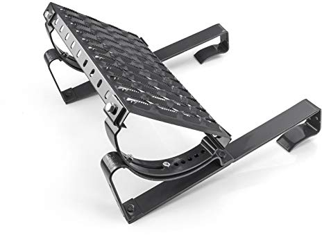 DQ-PP STEIGTRITT SET | 200cm | Anthrazit RAL 7016 | Stahl verzinkt | Dachtritt Komplett für Dachziegel | Kaminpodest Steigtritt Dach | Gitterrost Tritt