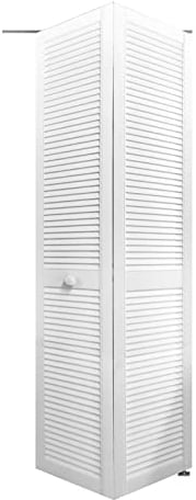 Onlywood Ante per armadio a muro persiana da Interni 61 x 205 cm - Kit porta a libro in Legno verniciato Bianco compreso di binario - Ante armadio a muro fai da te montaggio facile