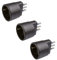 Poly Pool POLYPOOL | Presa Schuko Adattatore Presa Tedesca Spina 10A 2P+T e Presa 10-16A 2P+T (Standard Italiano 10A e Tedesco 16A con Terra Laterale) - 3 Adattatori Neri - PP0433.13