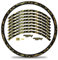 16-teiliges Set Felgenrandaufkleber Sticker für Fahrrad Felgen im Future Design Komplett Set für 27 29 für Rennrad Mountainbike MTB Laufrad RX026 (Gold Metallic, Glanz)