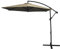 Monster Shop 3m Cantilever Garden Parasol Banana Hanging Umbrella Winding Crank Shade Patio Outdoor Sun Shade Tilt UV Protection | Beige