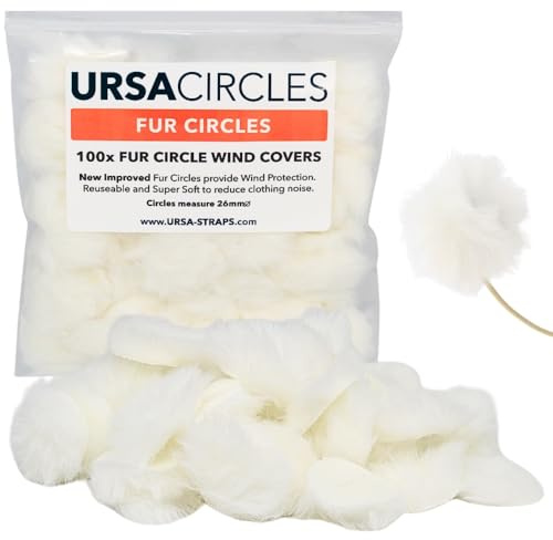 URSA Fur Circles – Mini-Windschutz für Lav-Mikrofone (100x, weiß)