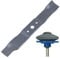 Spares2go Metal Blade compatible with Atco Quattro 15 15S Lawnmower (39cm) + Drill Sharpener Attachment