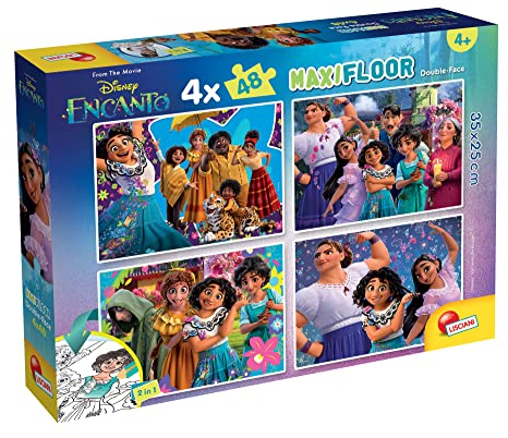 Lisciani - DISNEY Encanto - Puzzle Maxifloor 4 X 48 - Für Kinder ab 3 Jahren - Maxi-Puzzleboden mit 4 Motiven à 48 Teilen - Unterhaltsamer Spielspaß