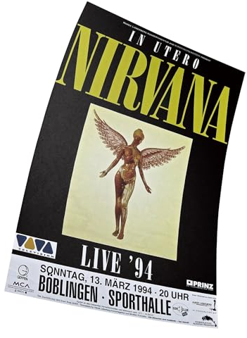 Nirvana for a Concert on the In Utero Album Tour Poster Größe 15 x 23(38 x 58 cm) Dekorative Rahmenloses Kunst Geschenk
