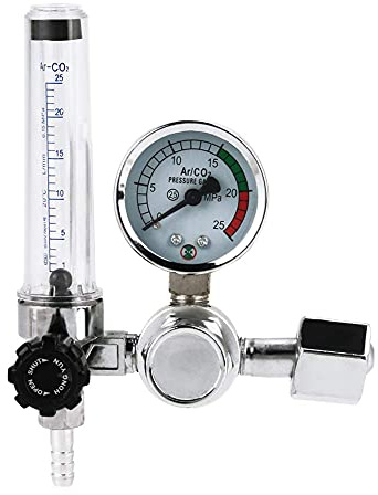 Argon Druckminderer, Argonregler Endrohr Durchflussmesser Druckregler Manometer 0-25MPa für Schweißen Mig Tig Schweißen G5/8