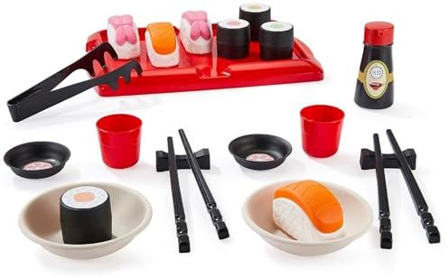 Spielzeug Ecoiffier – 2523 – Sushi-Set – Kinderküche – Nachbildungsspiel – ab 18 Monaten, Schwarz