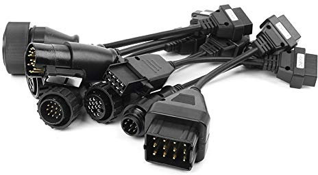 FSFY 8 pièces OBD2 OBDII Camion Outil de Diagnostic Scanner câbles Adaptateur pour Homme/Iveco/Scania/Benz/pour Renault/pour Volvo