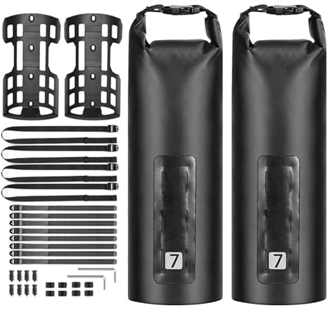 HUIOP 3L/7L Bike Fork Bag Waterproof Roll Top Dry Bag Bicycle Fork Bag Cycling Pack Bike Pannier,Cycling Dry Bag
