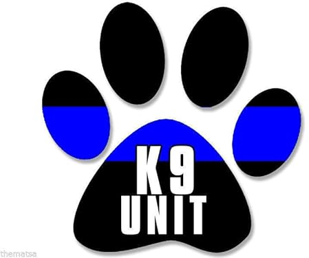 WildeBabsKLBT 11cm Hochwertiger Auto-Aufkleber Sticker Decal Autoaufkleber Aufkleber-Folie Wetterfest K9 Pfote Tatze Pranke Polizei USA Police Thin Blue Line Flag Flagge Fahne F300