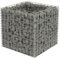 PRISSENT Gabion extérieur en acier galvanisé 50 x 50 x 50 cm - Jardinière résistante avec lit rehaussé de patio en métal - Grille de clôture cloison murale pour lit de fleurs