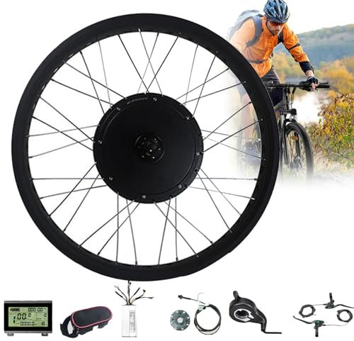 Cashwise Electric Bike Conversion Kit, 72V 3000W Rear Wheel E Bike Conversion Kit with Intelligent Controller and PAS System, Electric Bicycle Motor Kit, Controller E-Bike Cycling Hub Motor,26in
