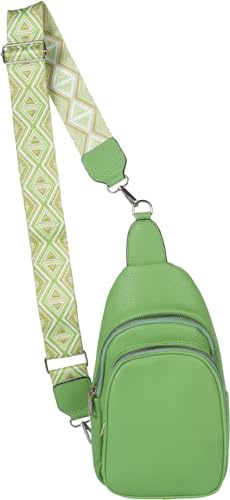 styleBREAKER Damen One Shoulder Rucksack Kunstleder | 16x30x11 cm Sling Bag, 2 Hauptfächer mit Zipper, 71-123 cm anpassbarer gemusterter Gurt (5 cm breit), Crossbody Design.