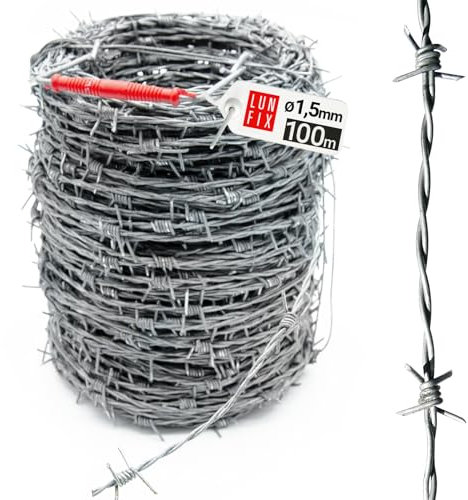 100m Stacheldraht Weidezaun 1,5mm doppelt Verdrillt Weidedraht Sperrdraht Einbruchsschutz