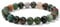 Landorilo Handmade Echte Naturstein Perlen Heilsteine Armband Damen Herren, 8MM Runde Edelsteine Yoga Armbänder, Glücksarmband, Kreative Schmuck Geschenke(Indischer Achat)