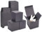 NBEADS 20 Stk. Schwarzes Kraftpapier Geschenkboxen, 8x8x8cm Papier-Würfel-Boxen Faltbare Aufbewahrungsboxen Mini-Karton-Boxen mit Deckel für Hochzeit Party Geburtstag Geschenke