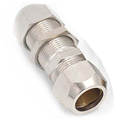 Pipeline-Steckverbinder Schott gerade Push Messing Öl Rohr Fitting 4-16mm AD Rohr Kompression Ferrule Rohr Kompression Fitting Stecker(6mm)