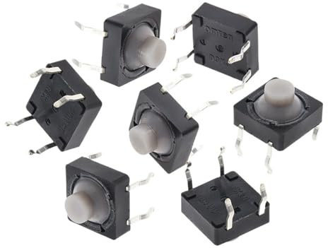 20 pièces 8x8x5MM 4 broches conducteur Silicone silencieux Tactile bouton poussoir Micro interrupteur auto-réinitialisation