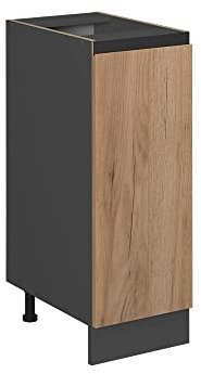Vicco Apothekerschrank R-Line, Goldkraft Eiche/Anthrazit, AP Marmor
