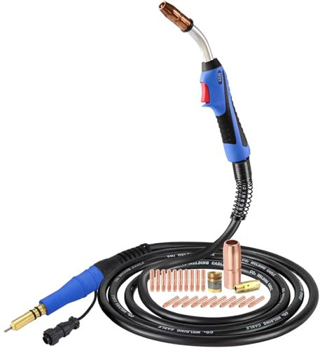 MIG Schweißpistole Taschenlampe Stinger passend für Miller M25 M-25 169598 Millermatic 200 210 212 250 250X 251 252 250 A 4,5 m Miller Schweißer Ersatz mit MIG Schweißpistolen-Set 0,76 cm 0,88,9 cm