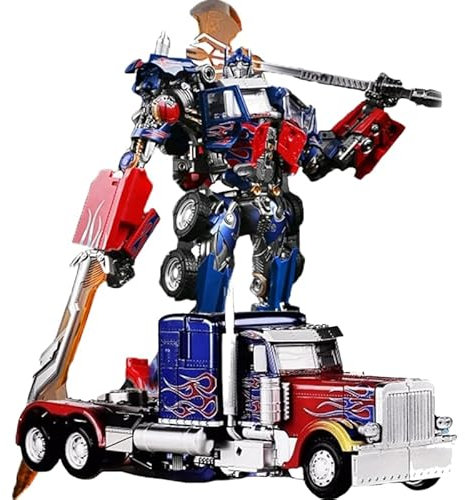 REOZIGN Optimus Prime Figure, Optimus Prime Mobile Action Figures 30 Cm/11.8 Inch Handmade Memories for Anime Fans Gifts