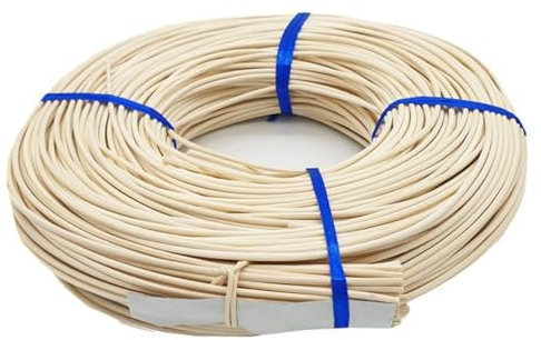 1 Rouleau Moelle de Rotin Cannage Naturelle pour Vannerie, 250g Ronde Rouleau de Osier Rotin à Tresser, Tuyau Tressé Canne Kit de Réparation pour Meubles de Jardin, Projets de Bricolage(2.5mm x 40m)
