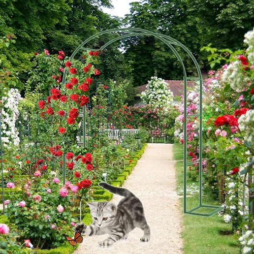 Rosenbogen, Gartenbogen, Spalier für Kletterpflanzen, Hochzeitsbögen im Freien für Zeremonien, Breite 80 cm, 120 cm, 140 cm, 180 cm, 200 cm, 240 cm, 260 cm, 280 cm, 300 cm, 350 cm, Pergola-L
