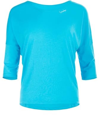 Winshape Damen Ultra Leichtes, Weiches Modal-3/4-arm Mcs004 T-Shirt, Sky-Blue, XL EU