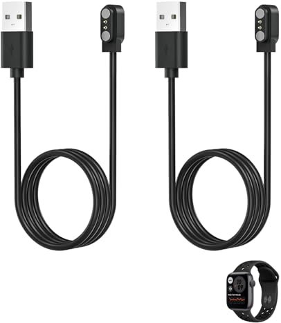 2 Stück Universal Smartwatch Ladekabel Magnetisch, 2,84mm USB 2-polig, Smart Watch Ladekabel, Smartwatch Ladegerät Kompatibel mit Verschiedenen Smartwatch-Modellen, Langlebige Ladung, Modell A & B