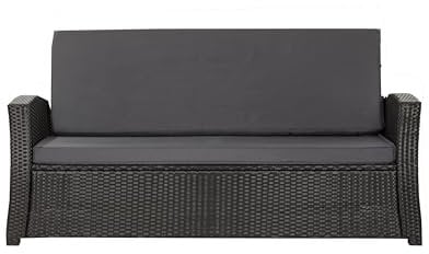 Setgarden® Bankauflage Polyrattan Gartenbank Sitzauflage, Bequeme Sitzauflagen für Gartenbänke – perfekte Auflagen für Ihr Gartensofa oder Ihre Hollywoodschaukel (Anthrazit, 150x60x50 cm)