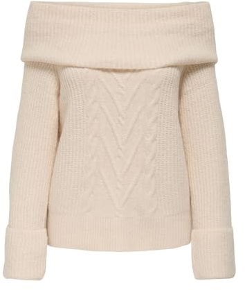 ONLY Damen Onlluna Ls Off Shoulder Pullover KNT Onlluna Ls Off Shoulder Pullover KNT (1er Pack)