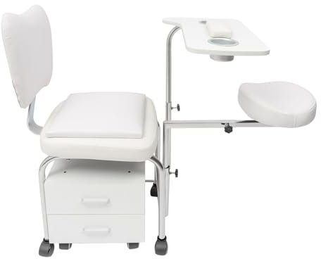 Maniküre-Pediküre-Stuhl, Nageltisch Professional Trolley, Beauty Spa Massage Hocker, verstellbarer Nageltisch-Arbeitsplatz mit rollenden Rädern Schubladen, in Privathaushalten, Schönheitssalons, Nagel