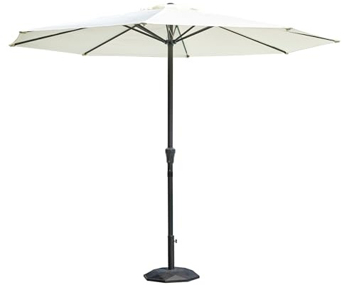 Gruppo Maruccia - Sombrilla de jardín redonda – Palo central de aluminio, lona impermeable – 3 metros