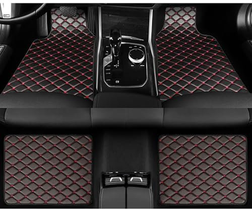 SAXCXCS Anti Rutsch Teppichunterlage, für Audi A3 allstreet (8Y, Facelift 2024) 2024 2025 Auto Fußmatten Wasserdicht und rutschfest Autoteppich Innenraum Zubehör,B/Black Red