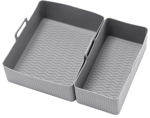 Ohulelks Air Fryer Tray Air Fryer Liner Basket Reusable Oven Baking Tray Non-Stick Pizza Baking Tray B