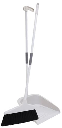 Vaguelly 1 Set Heavy Duty Floor Cleaning Broom and Long Handle Dustpan Set Ergonomic Design for Easy Use Tile and Flooring for Home Cleaning Tasks