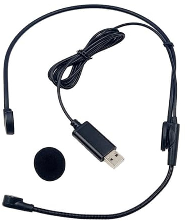 Kopfmontierter Kopfhörer mit Mikrofon, USB-Headset für Spielunterricht, Videokonferenz, tragbares Overhead-Headset