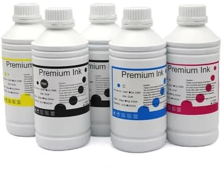 AWGSRZIU 1000 ml kompatible Tinte Kompatibel mit Plotter-Dye-Tinte Kompatibel mit IPF831 IPF825 IPF771 IPF750 TM5300 TM5200(5Color 1Set)