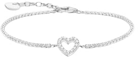 THOMAS SABO Bracciale Tennis Cuore con Pietre Argento Sterling 925 A2177-051-14-L19V