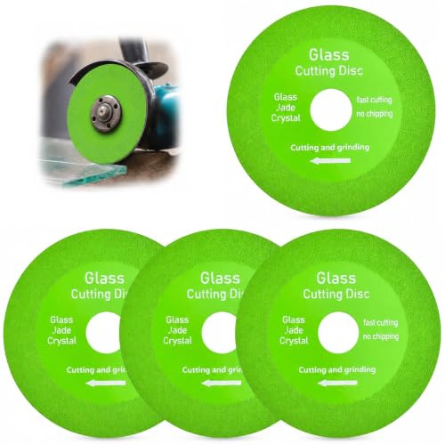 4 Piezas Disco Corte Vidrio 100mm Disco Diamante Profesional para Botellas Cortar Cerámica Cristal Azulejos Hoja de Sierra Ultrafina sin Astillas para Cortes Precisos Compatible con Amoladora Angular