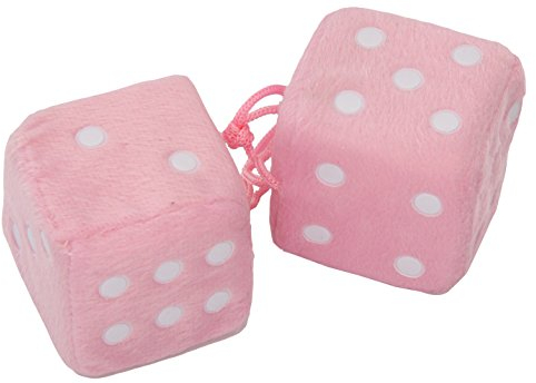 Sumex DADOSPK Plüschwürfe, Pinkl, 7 x 7 cm