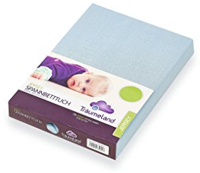 Träumeland Spannbetttuch Jersey, hellblau, 40 x 90 cm