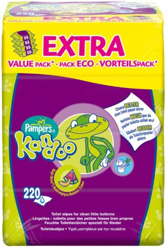 Pampers 1 paquet de 220 lingettes humides Kandoo parfum melon