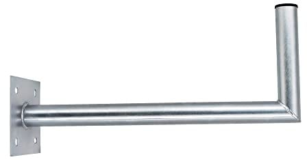 SkyRevolt Soporte de pared de 60 cm de diámetro, 48 mm de diámetro, acero galvanizado, antena SAT, montaje en pared, distancia a la pared 60 cm