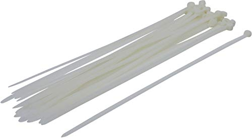 BGS Diy 80774 - Assortiment de colliers plastique - blanc - 8,0 x 400 mm - 30 pièces
