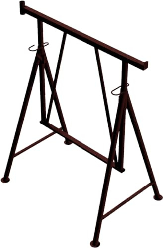 BAUZAUNWELT Faltgerüstbock Compact S höhenverstellbar - Auflagefläche von 1,20 m - bis zu 1500 kg Tragkraft - Größe 3, Höhe: 1,20 m - 1,95 m