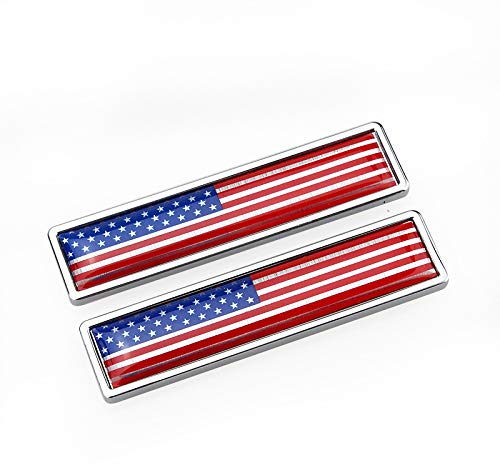 PTDecals 58mm * 14mm Taille Petit Rectangle en Métal Voiture Autocollant Decal 3D Amérique Drapeau Emblème Signes Nationau US Drapeau Badge Stickers Graphiques pour Kits De Voitures De Course Capot