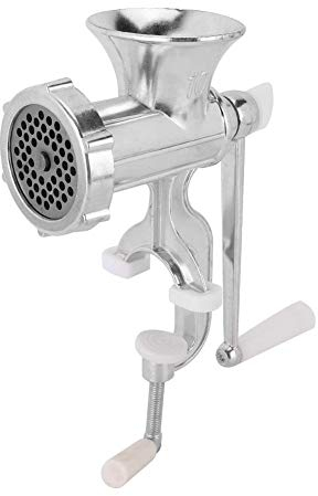 TOPINCN Meat Grinder, Aluminum Alloy Household Manual Hand Crank Meat Vegetable Mincer Machine Kitchen Tool Labor Saving for Grinding Meat Pepper